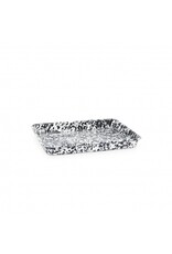 Enamelware Small Rectangular Tray Splatterware Black
