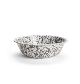 Enamelware 4 qt. Small Basin Splatterware Grey