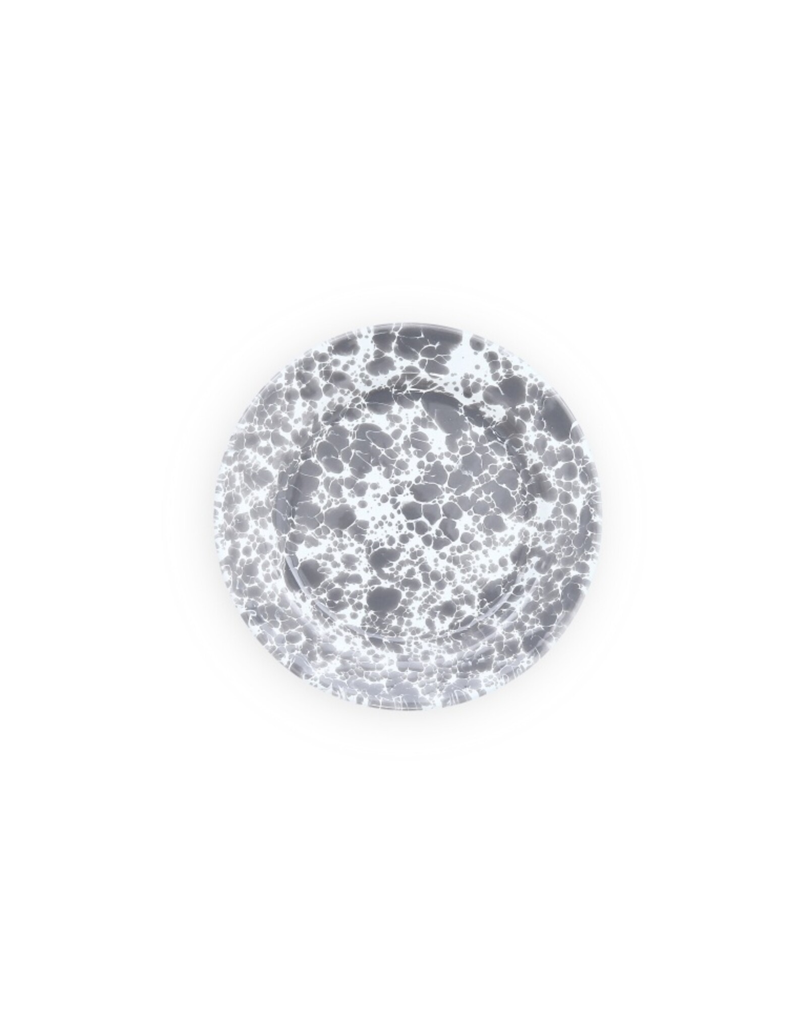 Grey Marble Splatter 8" Flat Salad Plate