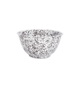 Enamelware Large Salad Bowl Splatterware Grey