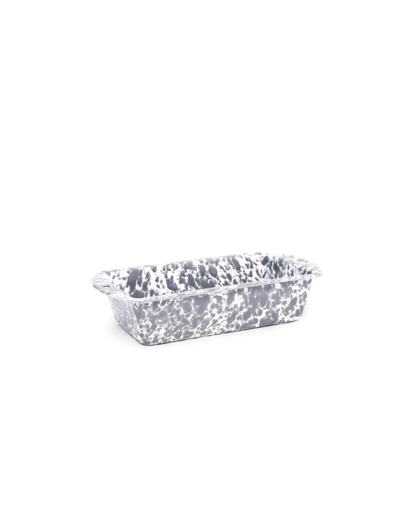 Enamelware Splatterware Loaf Pan Gray