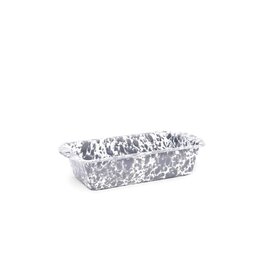Enamelware Splatterware Loaf Pan Gray