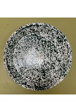 Hunter Green Marble Splatter Medium Round Tray 15 Inch