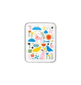 Enamelware  Small Rectangle Tray Lisa Congdon x CCH Pink Dog