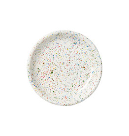 Rainbow Falls Coupe Dinner Plate, White