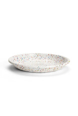 Rainbow Falls Coupe Dinner Plate, White