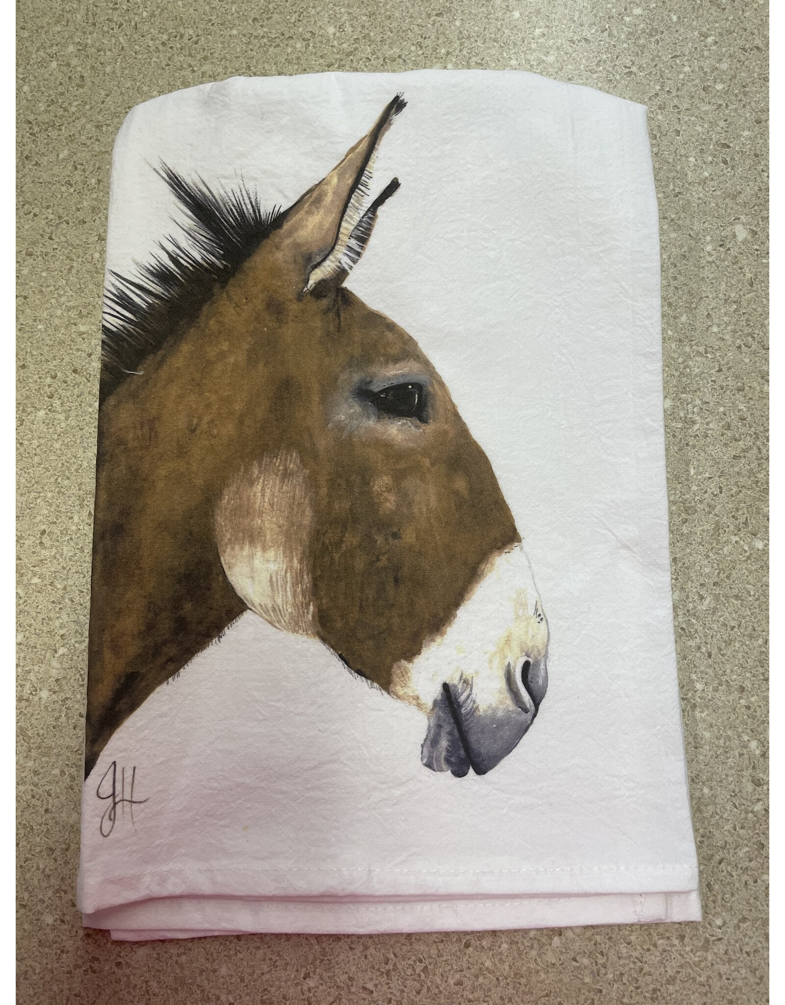 Donkey Side Profile Towel