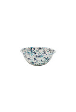 Enamelware Small Serving Bowl Splatterware Blue Tides