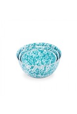 Turquoise Marble Splatter 3-pc Mixing Bowl Set