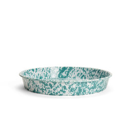 Turquoise Marble Splatter Cocktail Tray/Deep Dish Pizza Pan