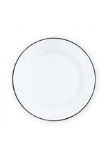 Vintage-Buffet Plate-White w/Black Rim