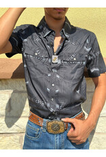 Rock & Roll Denim Rock & Roll Denim Short Sleeve Aztec Ripstop Snap Black Rock & Roll Denim Rock & Roll Denim Short Sleeve Aztec Ripstop Snap Black