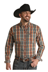Panhandle Rough Stock Long Sleeve Button Rust
