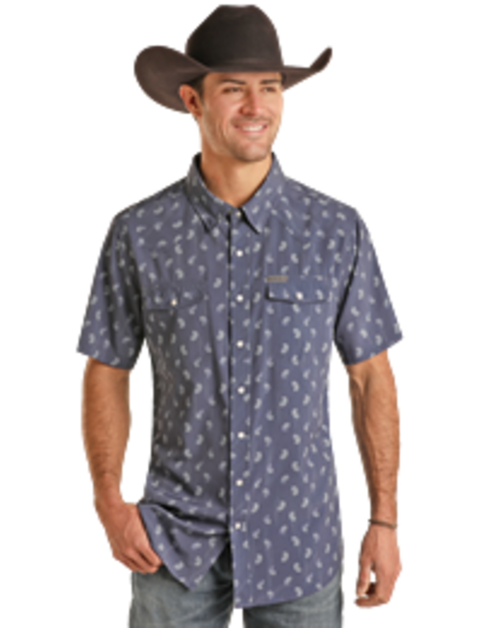 Panhandle Panhandle Performance Short Sleeve Paisley Woven Snap