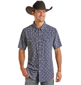 Panhandle Panhandle Performance Short Sleeve Paisley Woven Snap