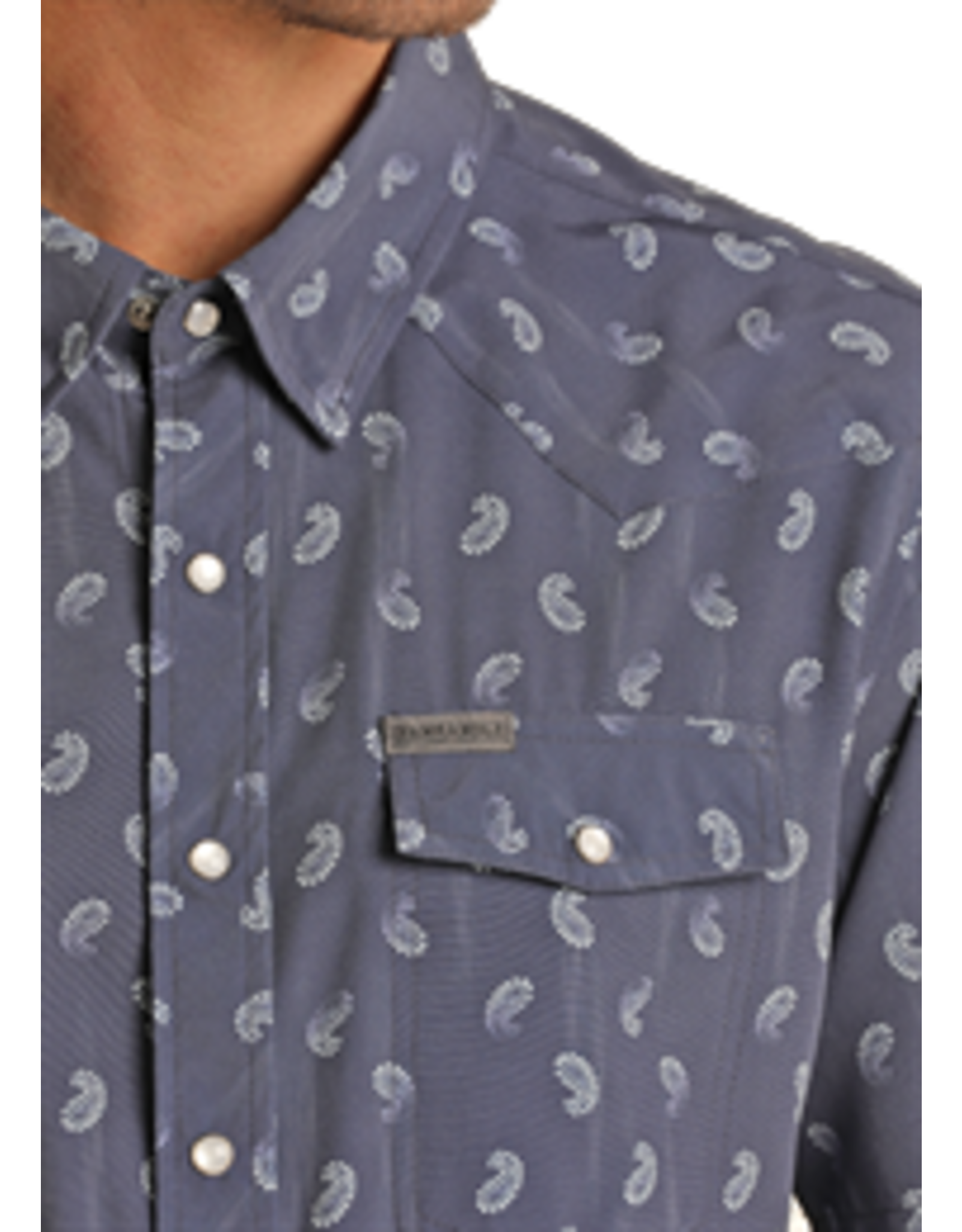 Panhandle Performance Short Sleeve Paisley Woven Snap