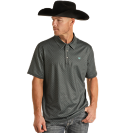 Panhandle Performance Short Sleeve Geo Snap Knit Polo