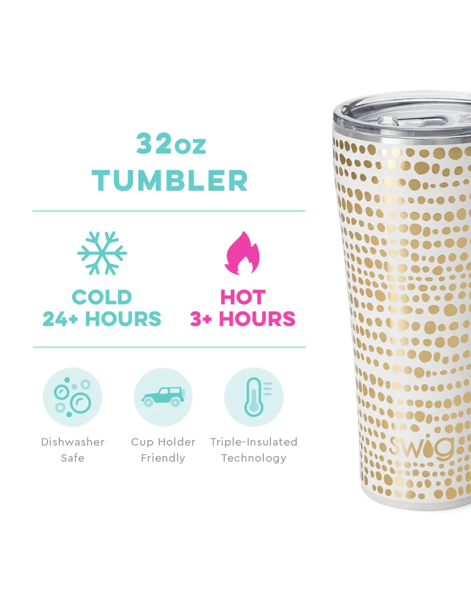 Swig Life Glamazon Gold Tumbler (32oz)