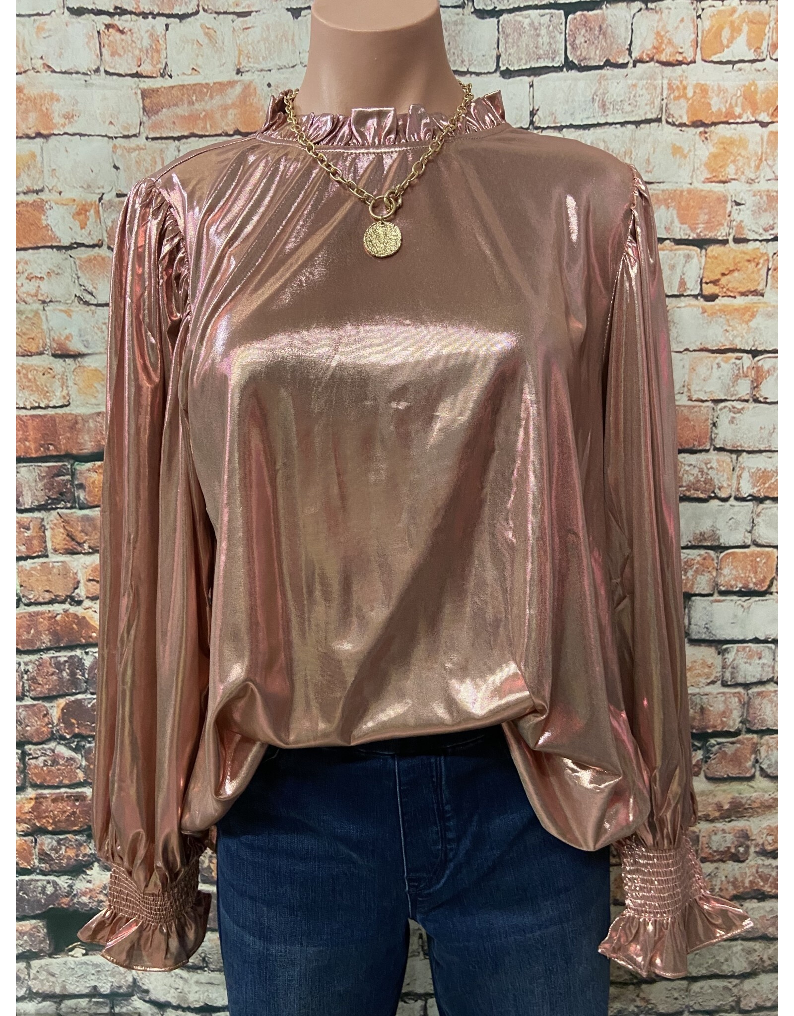 Heidi Metallic Sheen Swing Top