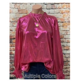 Heidi Metallic Sheen Swing Top