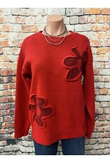 Goldie Textured Flower Sweater