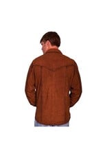 Scully Leather Mens Western Long Sleeve Suede Shirt Snap Front