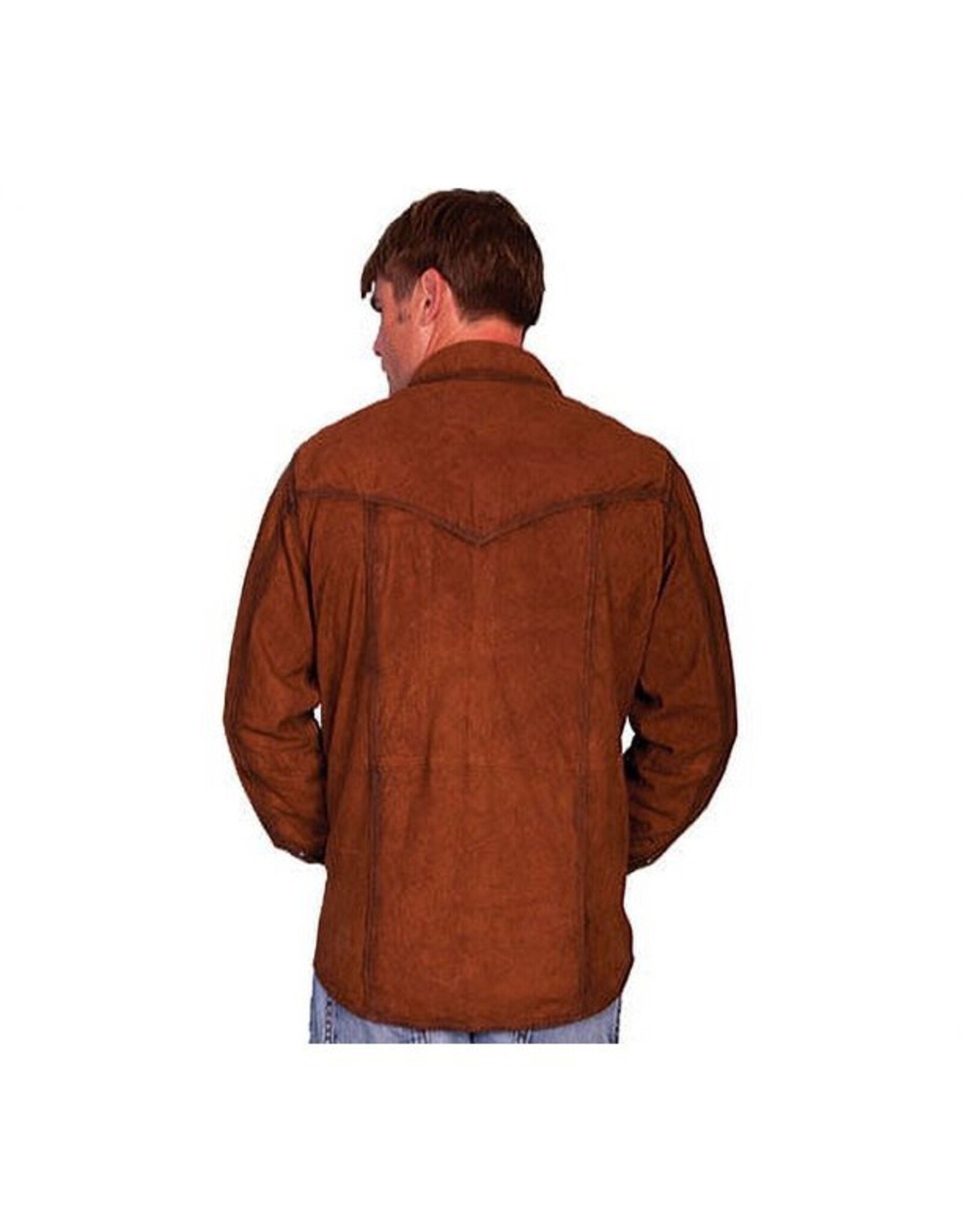 Scully Leather Mens Western Long Sleeve Suede Shirt Snap Front