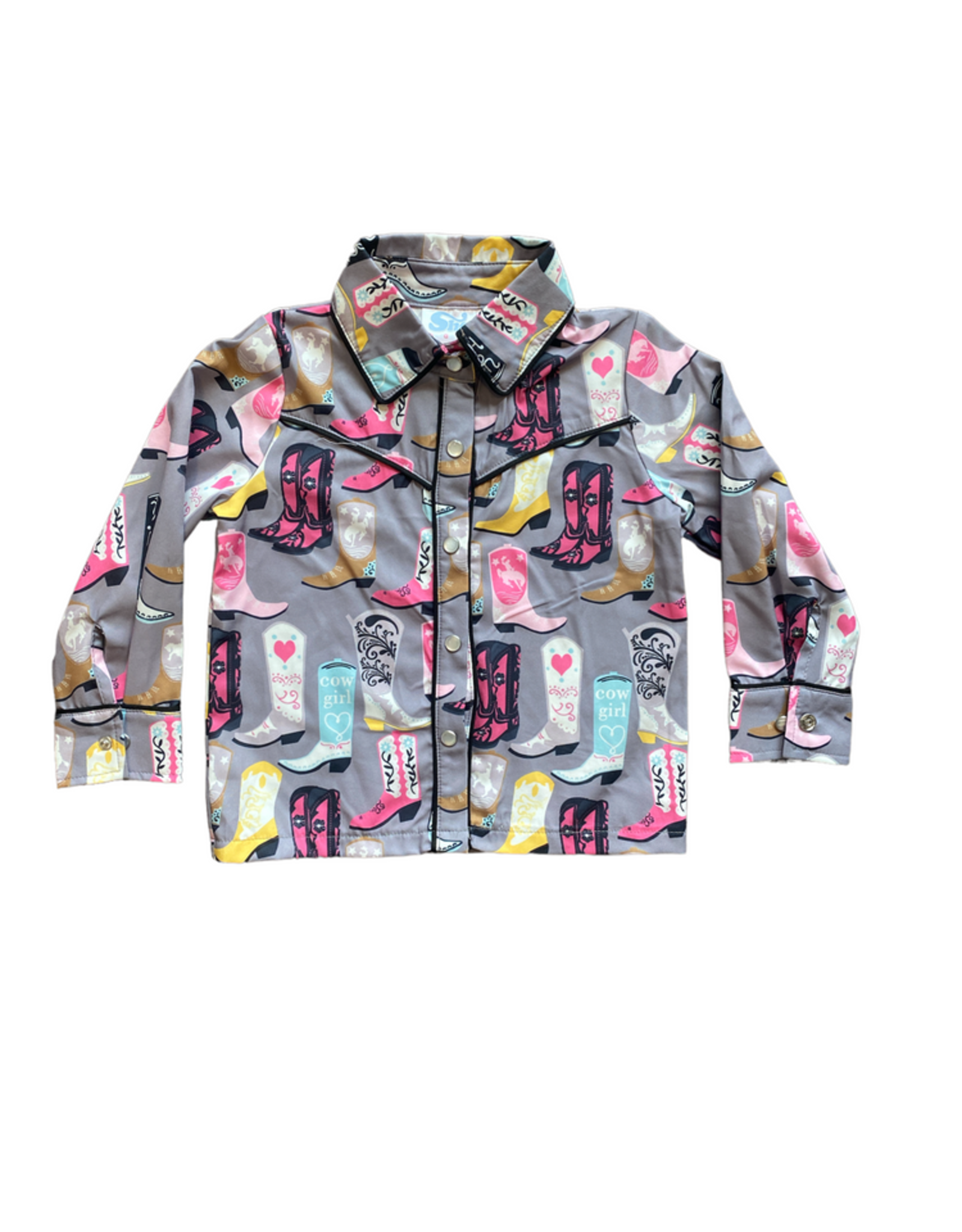 Shea Baby Grey Boot Pearl Snap Shirt