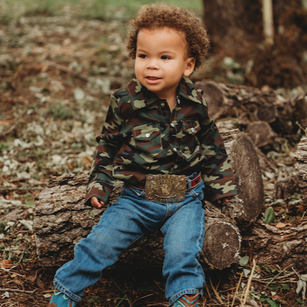 Pearl Snap LS Camo Shirt