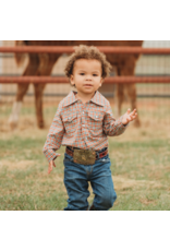 Shea Baby Red Plaid Pearl Snap Shirt