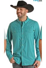 Rock & Roll Denim Rock & Roll Denim TEK Peacock Ripstop Snap Shirt Rock & Roll Denim Rock & Roll Denim TEK Peacock Ripstop Snap Shirt