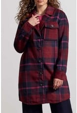 Tribal Tribal Long Plaid Shacket