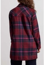 Tribal Tribal Long Plaid Shacket