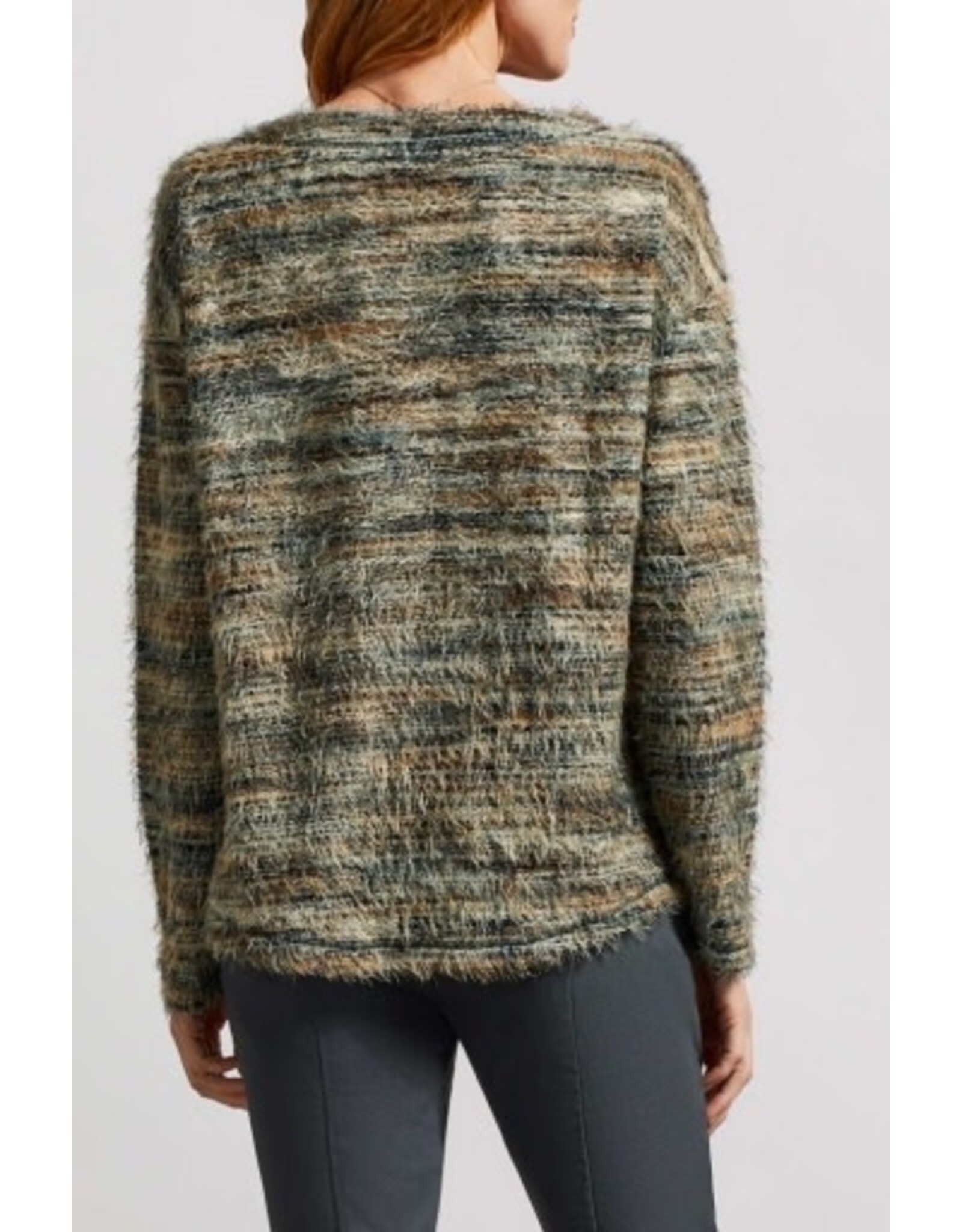 Tribal Soft Luxe Eyelash Sweater Evergreen - Blanton-Caldwell
