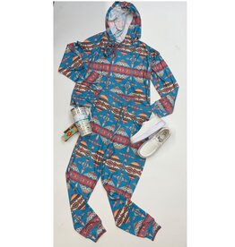 Rock & Roll Denim Rock & Roll Rainbow Aztec Cropped Hoodie/Scrunchy