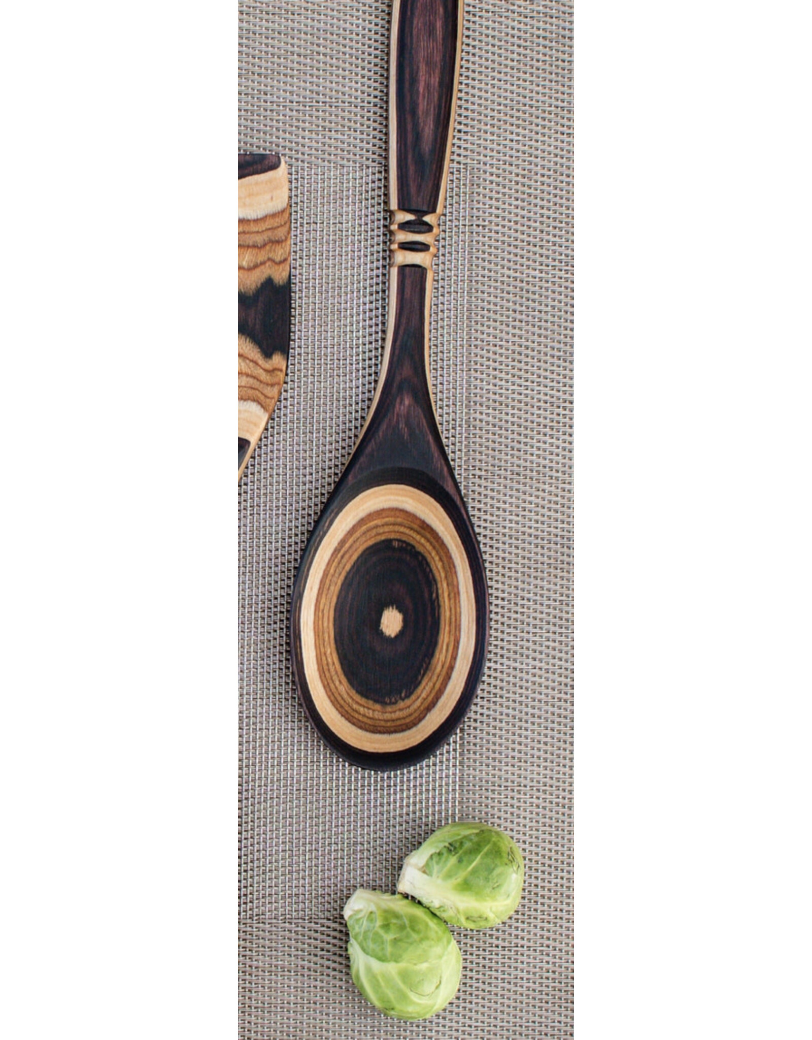 Island Bamboo 4pc Red Pakkawood Wooden Measuring Spoon Set