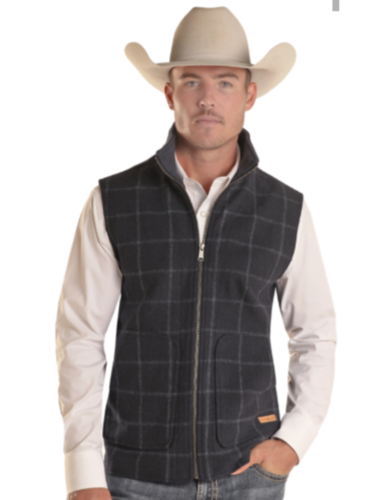 Powder River Plaid Wool Vest