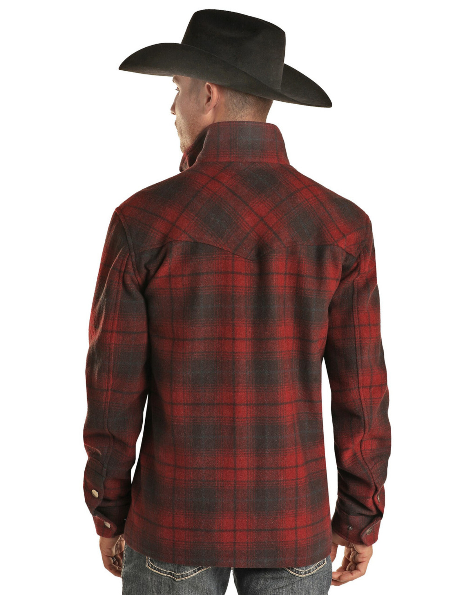 Powder River Outfitters Powder River Plaid Wool Coat
