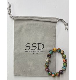 Serape Flat Beaded Key Ring Bracelet - Blanton-Caldwell