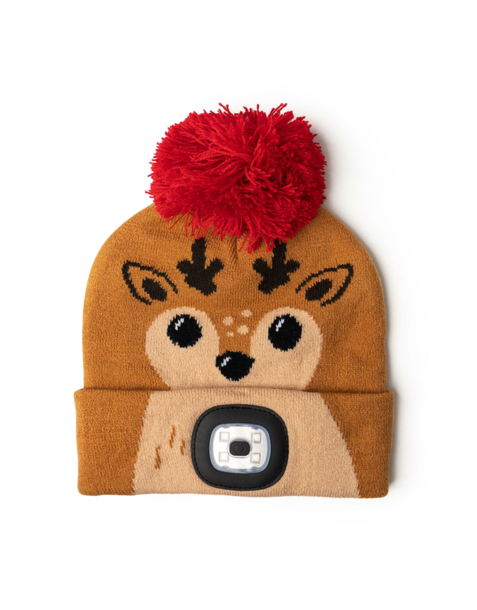 Christmas Kids Rechargable LED Night Scope Pom Hat