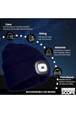 Night Scope  Rechargeable LED Knit Beanie Head Light Hat