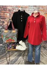 Sea Breeze Canton Fleece Riverside Pullover Ruby Red