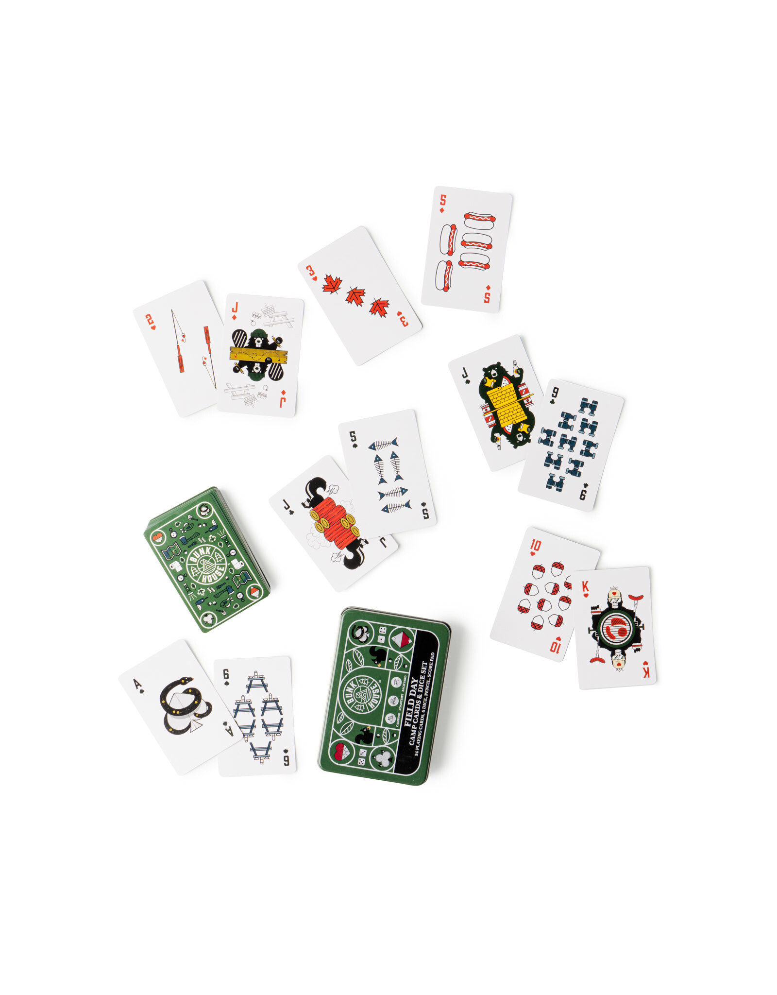 Field day Camp Cards & Dice Set