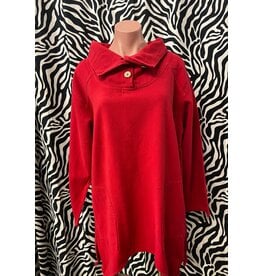 Light Canton Fleece Napa Pullover Ruby Red