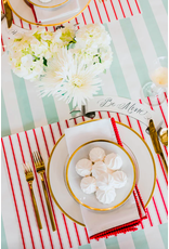 Hester & Cook Red Ribbon Stripe Placemats