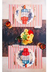 Hester & Cook Red Ribbon Stripe Placemats