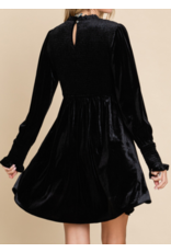 Paola Ruched Velvet Dress