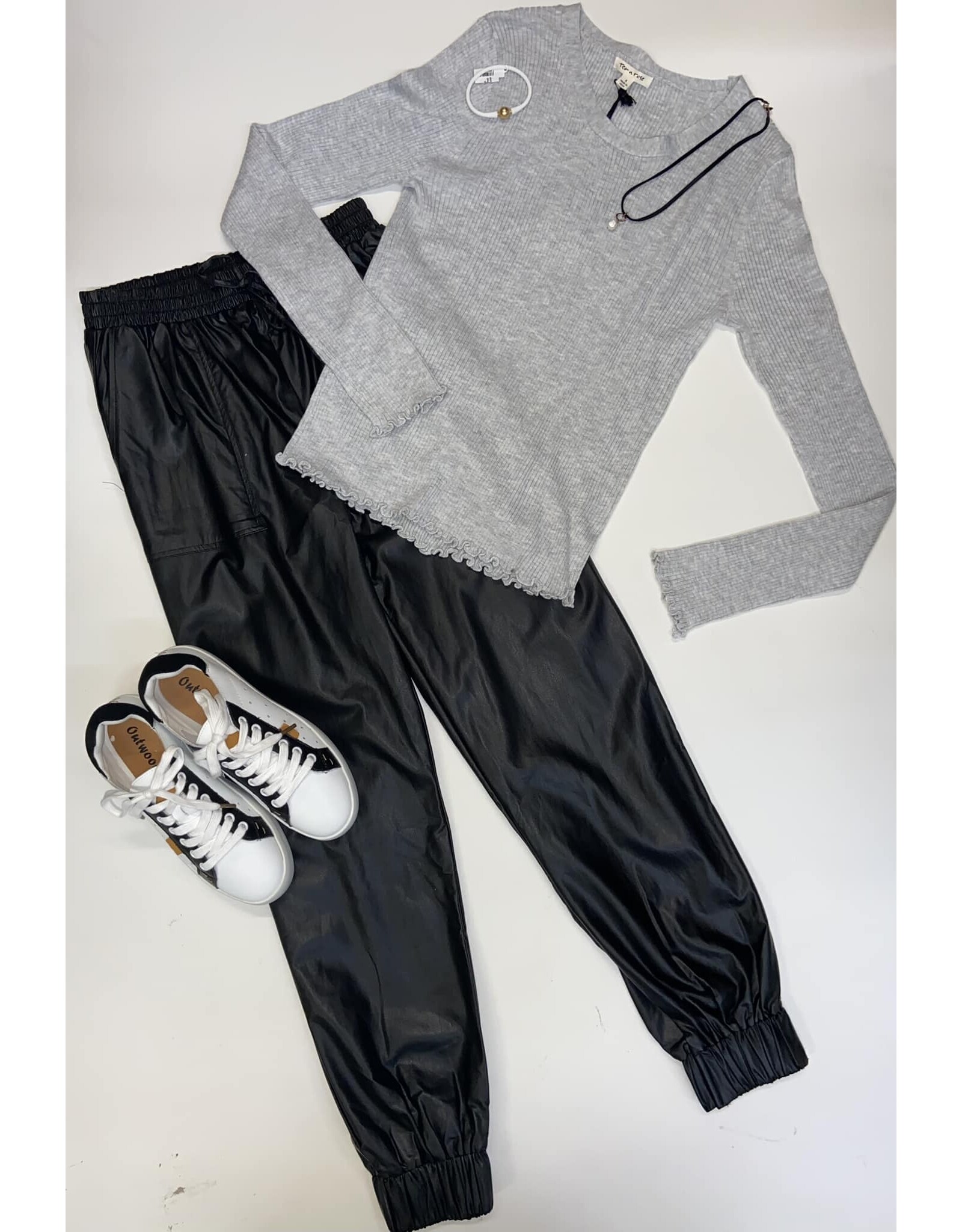 Faux Leather Jogger Pant BlantonCaldwell