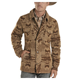 Powder River Outfitters Powder River Mens Aztec Wool Commander Coat