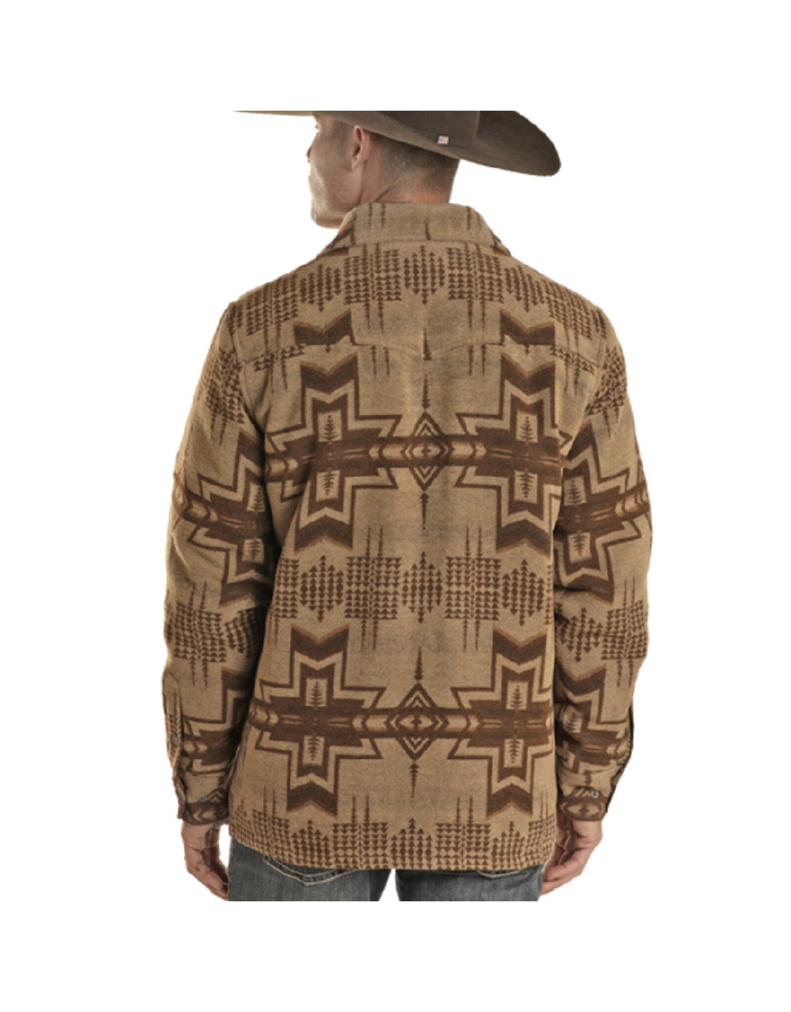 Powder River Outfitters Powder River Mens Aztec Wool Commander Coat